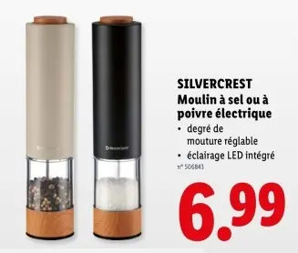 Offre: Moulin à sel ou à poivre électrique