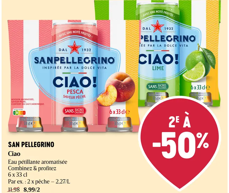 Offre: Ciao Eau pétillante aromatisée
