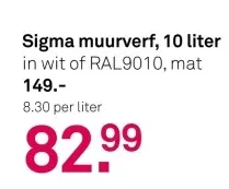 Aanbieding: Sigma muurverf