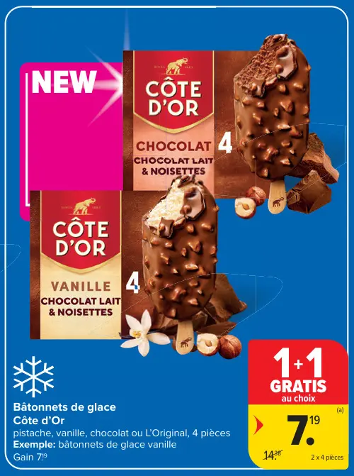 Offre: Bâtonnets de glace