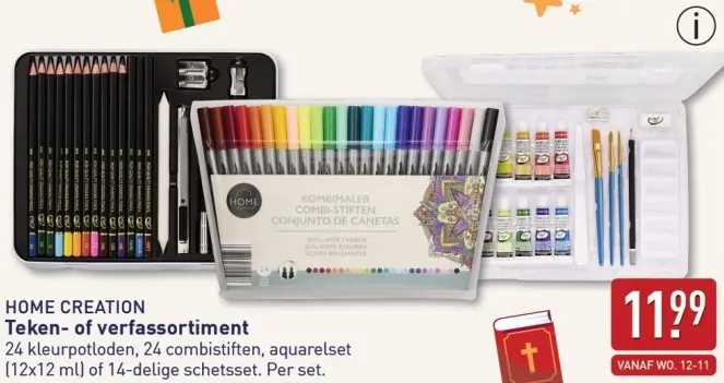 Aanbieding: Teken- of verfassortiment