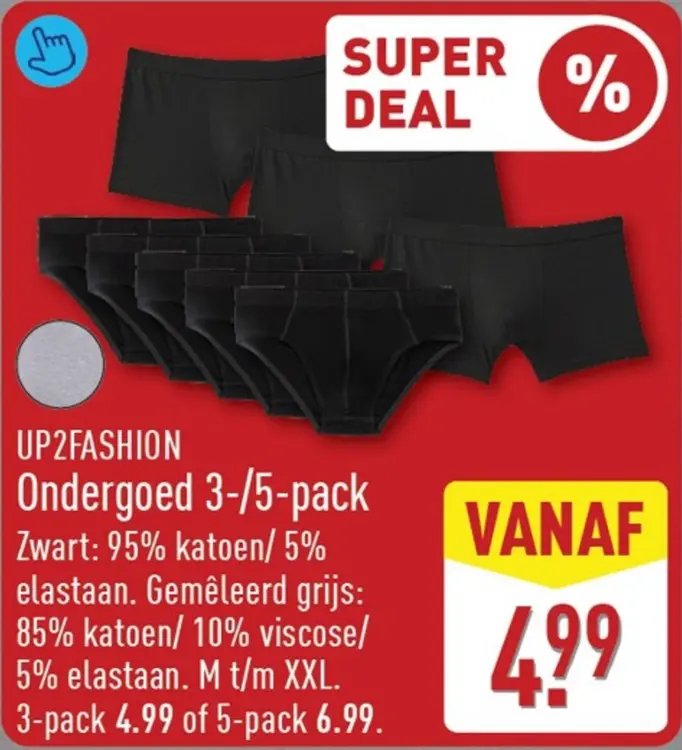 Aanbieding: Ondergoed 3-/5-pack