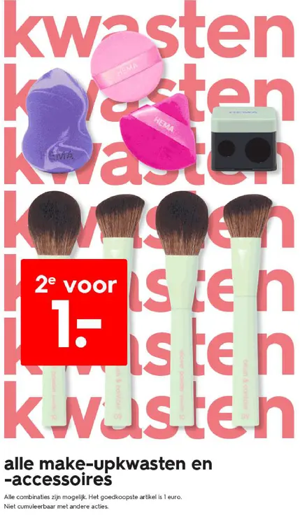 Promotie: Alle make-upkwasten en -accessoires