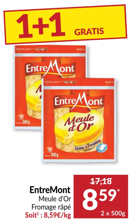 Offre: Meule d'Or fromage râpé