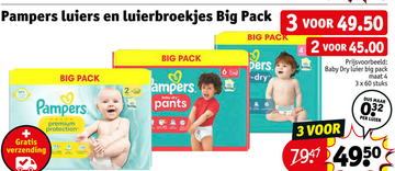 Aanbieding: Pampers luiers en luierbroekjes Big Pack