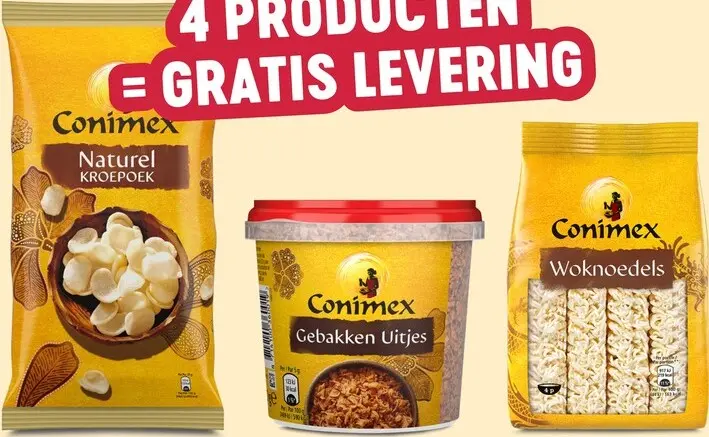 Promotie: Kroepoek, gebakken uitjes of woknoedels