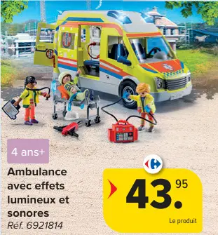 Offre: Ambulance avec effets lumineux et sonores