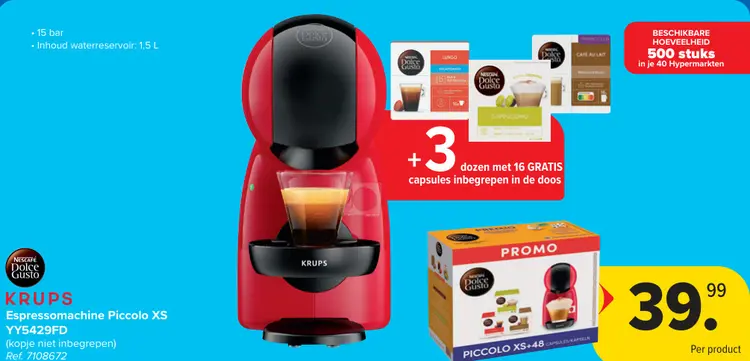 Aanbieding: Espressomachine Piccolo XS YY5429FD