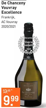 Aanbieding: De Chanceny Vouvray Excellence 75CL Mousserend