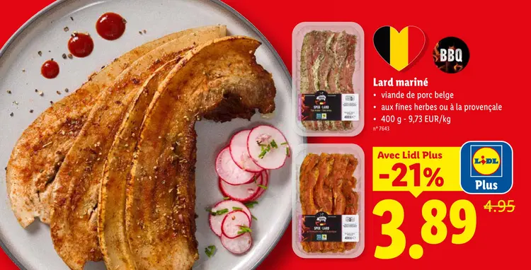 Offre: Lard mariné