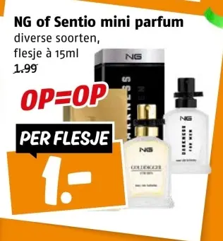 Aanbieding: NG of Sentio mini parfum