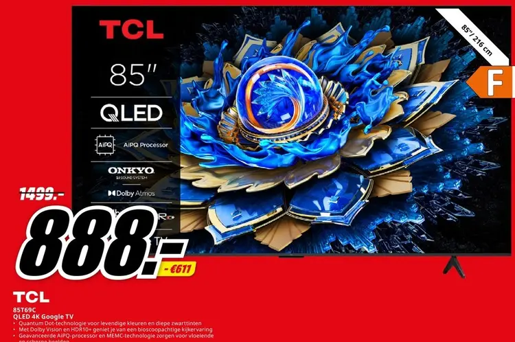 Promotie: TCL 85T69C QLED 4K Google TV
