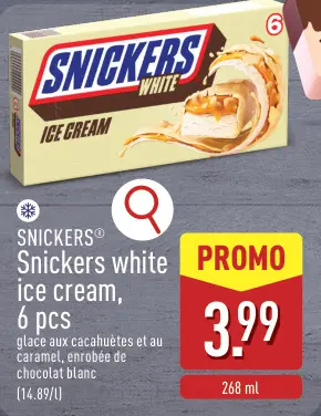Offre: Snickers white ice cream
