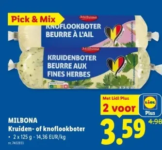 Promotie: Kruiden- of knoflookboter