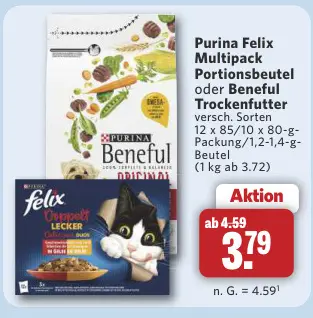 Aanbieding: Felix Multipack Portionsbeutel oder Beneful T