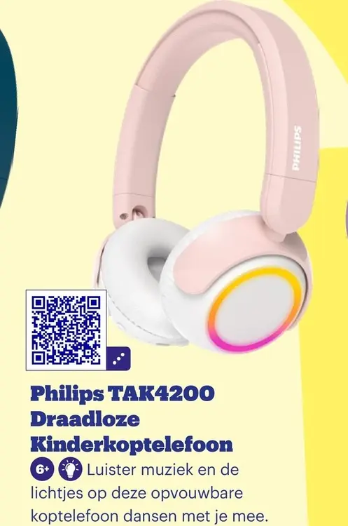 Promotie: Philips TAK4200 Draadloze Kinderkoptelefoon