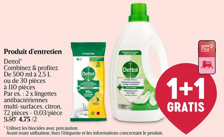 Offre: Produit d'entretien Dettol