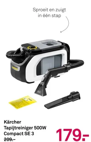 Aanbieding: Tapijtreiniger 500W Compact SE 3