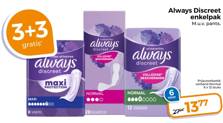 Aanbieding: Always Discreet enkelpak