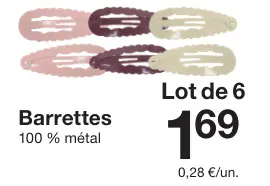 Offre: Barrettes