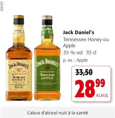 Offre: Jack Daniel's Tennessee Honey ou Apple