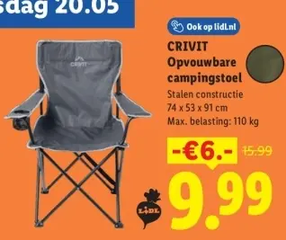 Aanbieding: Opvouwbare campingstoel