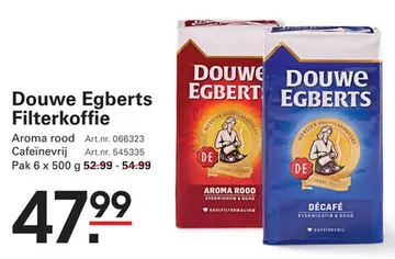 Aanbieding: Douwe Egberts Filterkoffie