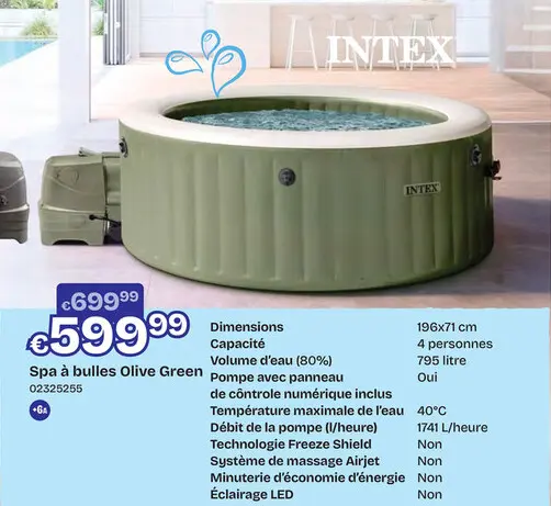 Offre: Spa à bulles Olive Green