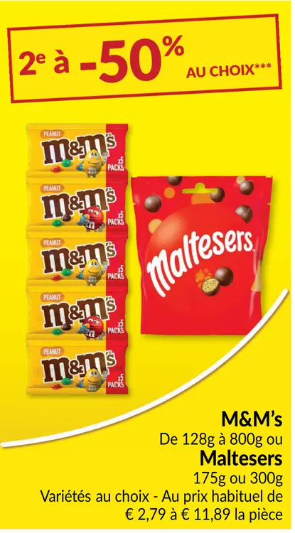 Offre: M&M's ou Maltesers
