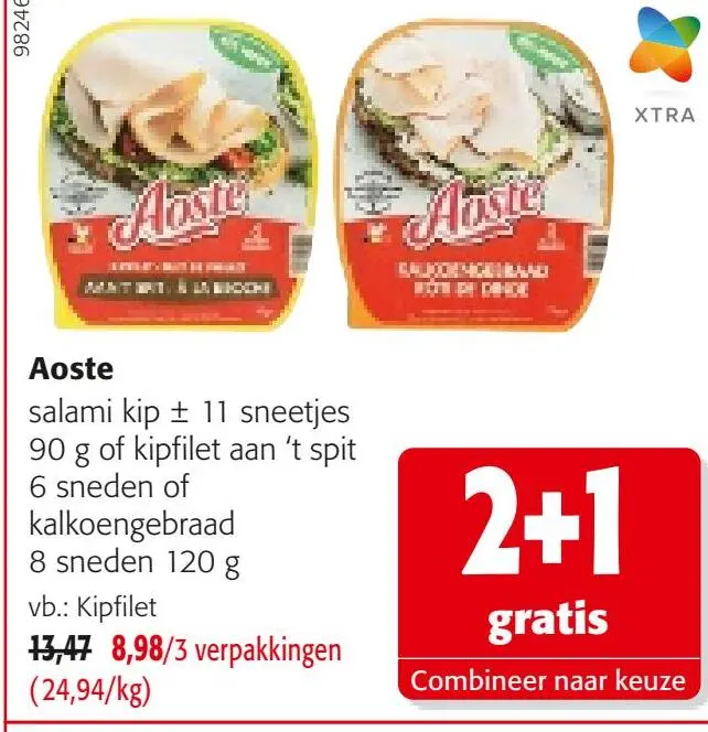 Promotie: Salami kip of kipfilet aan 't spit of kalkoen