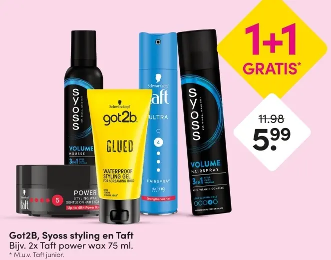 Aanbieding: Got2B, Syoss styling en Taft