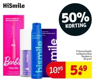 Promotie: tandpasta Blue Raspberry