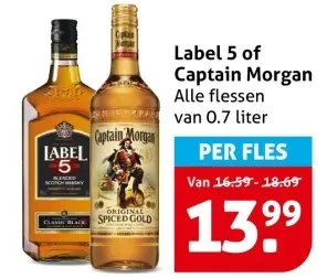 Aanbieding: Label 5 of Captain Morgan