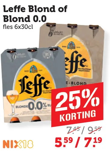 Aanbieding: Leffe Blond or Blond 0.0