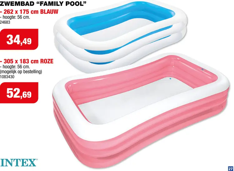 Promotie: Intex Family Pool zwembad