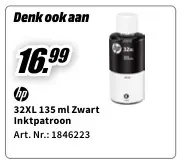 Promotie: 32KL 135 ml zwart inktpatroon