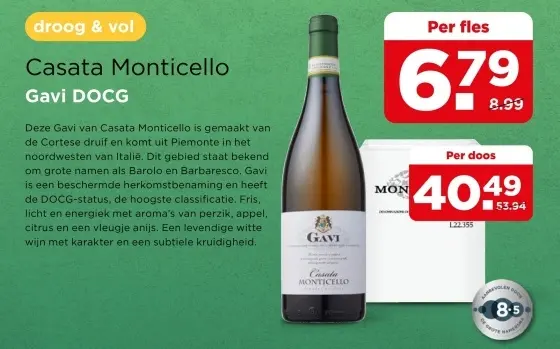 Aanbieding: Casata Monticello Gavi DOCG