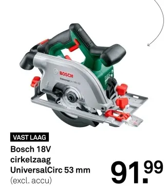 Aanbieding: 18V cirkelzaag UniversalCirc 53 mm
