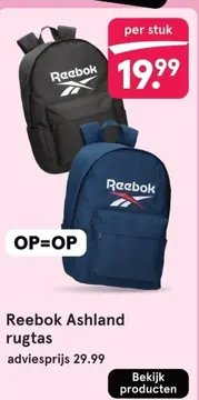 Aanbieding: Reebok Ashland rugtas