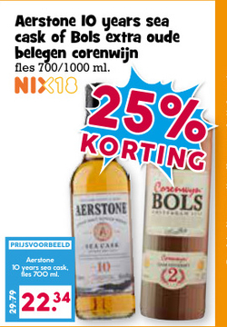 Aanbieding: Aerstone IO years sea cask of Bols extra oude