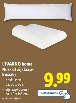 Aanbieding: Nek- of zijslaapkussen