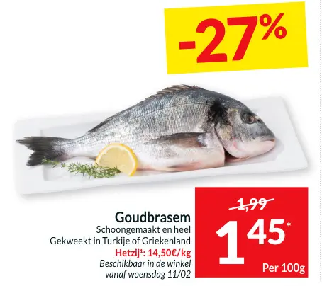 Promotie: Goudbrasem