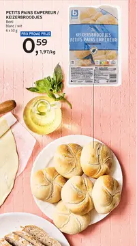 Offre: Petits pains empereur/keizerbroodjes