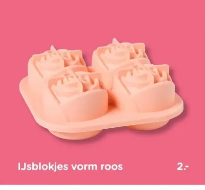Aanbieding: IJsblokjes vorm roos