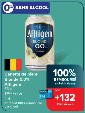 Offre: Canette de bière Blonde 0,0%