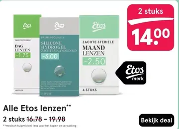 Aanbieding: Alle Etos lenzen