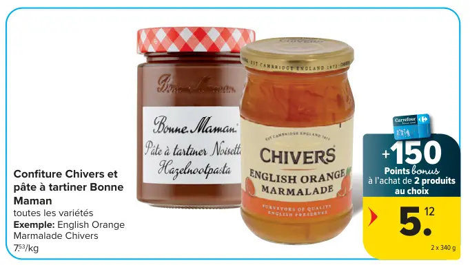 Offre: Confiture et pâte à tartiner