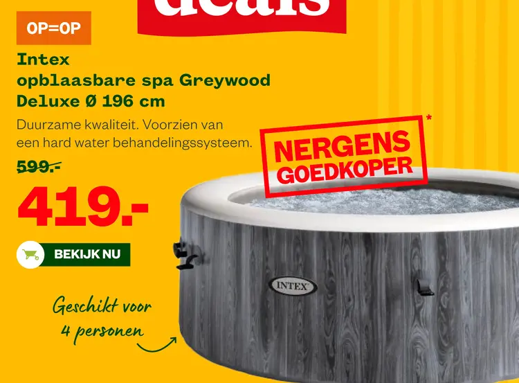 Aanbieding: opblaasbare spa Greywood Deluxe