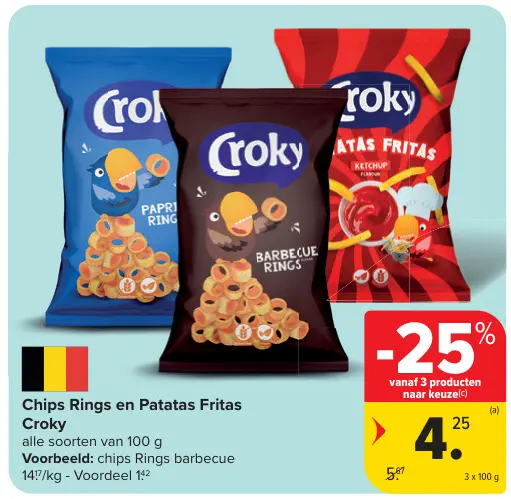 Promotie: Chips Rings en Patatas Fritas
