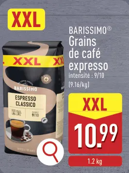 Offre: BARISSIMO Grains de café expresso
